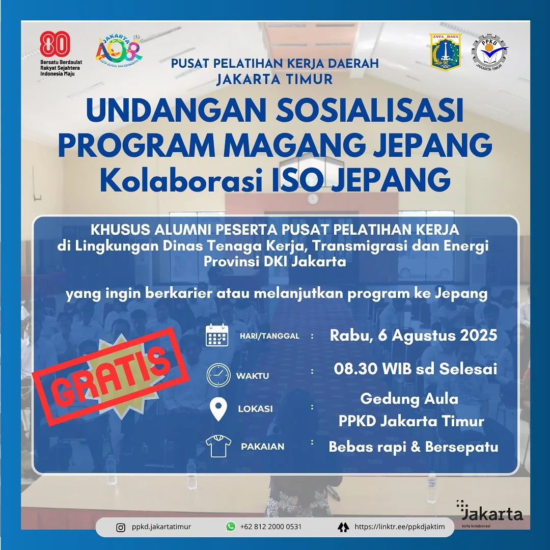UNDANGAN SOSIALISASI PROGRAM MAGANG JEPANG – PPKD PROVINSI BANTEN